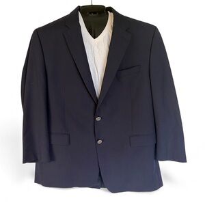 Lauren Ralph Lauren 48L Wool Blazer Made in Canada Union Label USA Embossed Butt